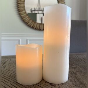 Elegant White LED Flameless Candle Set